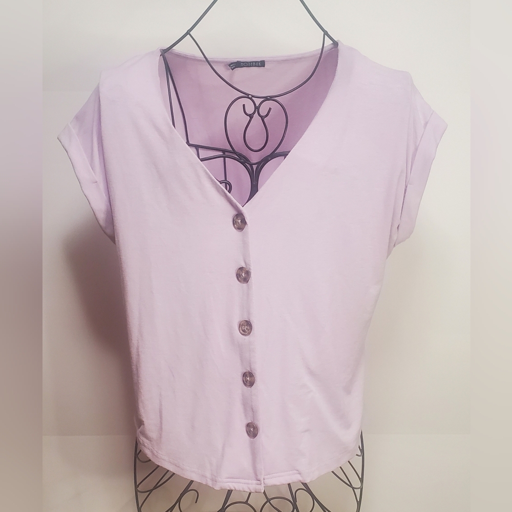 Notebuk short sleeve lavender top Size XL